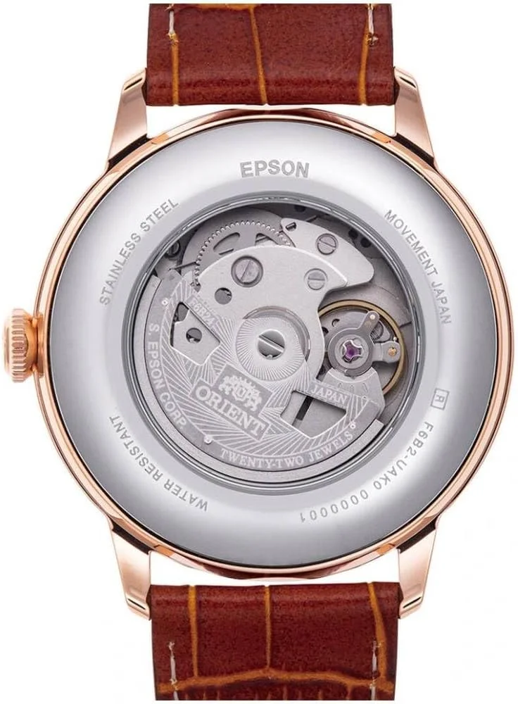 ساعت مچی مردانه اورینت Bambino اتوماتیک Moonphase بند چرمی RA-AK0801S