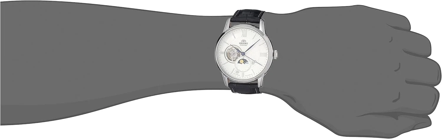 ساعت مچی مردانه اورینت مدل Sun & Moon با صفحه نقره ای و موتور اتوماتیک RA-AS0011S10B