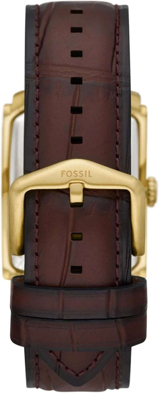 ساعت مچی سه عقربه چرمی کروکویی فسیل Carraway - FS6011