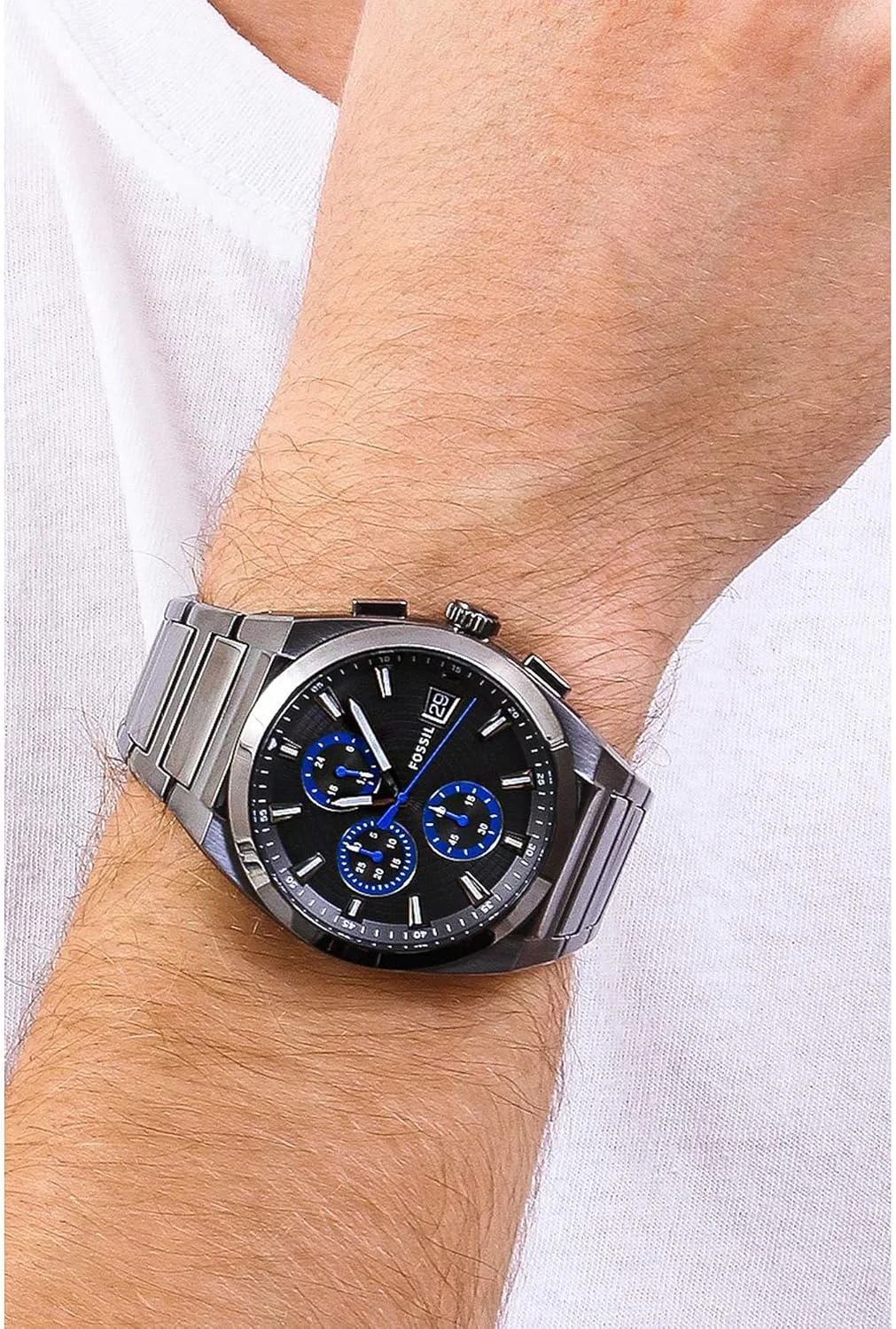 ساعت مچی مردانه فسیل Everett Chronograph مدل Fs5830، رنگ Gunmetal