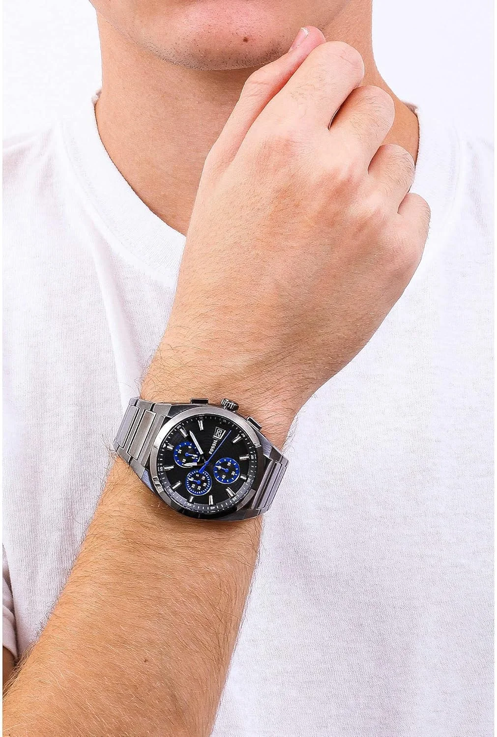 ساعت مچی مردانه فسیل Everett Chronograph مدل Fs5830، رنگ Gunmetal