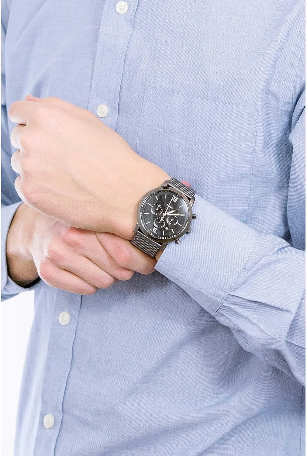 ساعت مچی مردانه فسیل مدل Neutra Chronograph، استیل ضد زنگ دودی، FS5699 ساعت مچی مردانه فسیل مدل Neutra Chronograph، استیل ضد زنگ دودی، FS5699