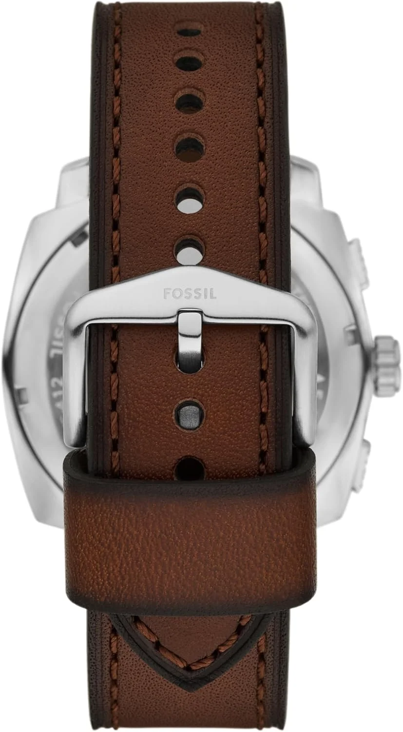 ساعت مچی مردانه فسیل مدل Machine Chronograph، استیل ضد زنگ، چرم قهوه ای/نقره ای/سبز، 44 میلی متر ساعت مچی مردانه فسیل مدل Machine Chronograph، استیل ضد زنگ، چرم قهوه ای/نقره ای/سبز، 44 میلی متر