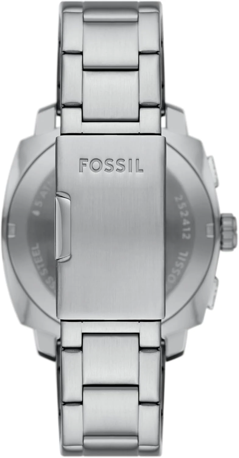 ساعت مچی مردانه فسیل مدل Machine Chronograph، استیل ضد زنگ، نقره ای/مشکی، 44 میلی متر، مدرن ساعت مچی مردانه فسیل مدل Machine Chronograph، استیل ضد زنگ، نقره ای/مشکی، 44 میلی متر، مدرن