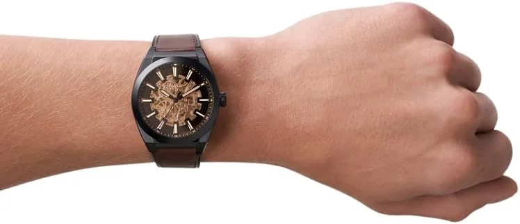 ساعت مچی مردانه آنالوگ اتوماتیک فسیل با بند چرمی مدل ME3207