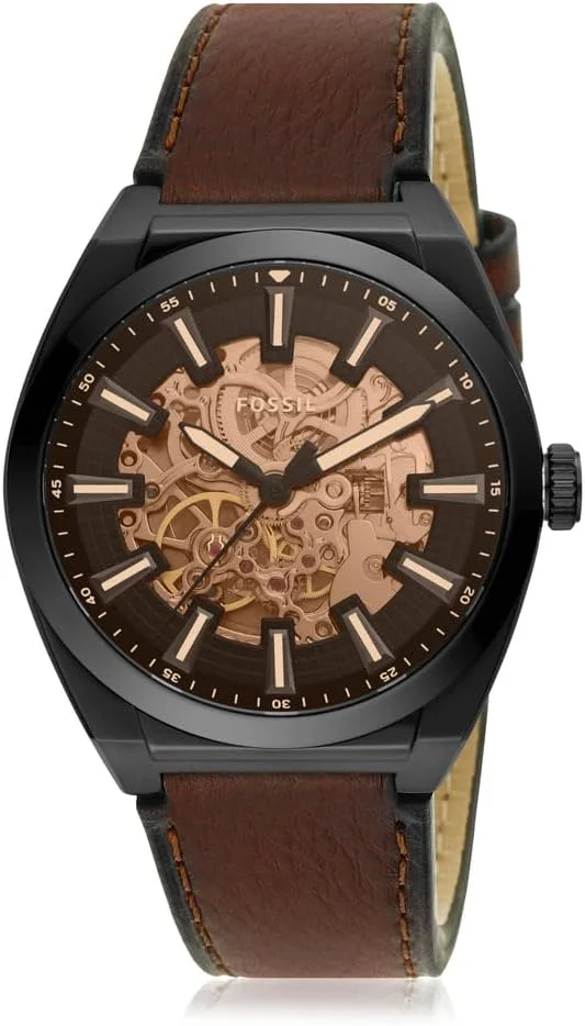 ساعت مچی مردانه آنالوگ اتوماتیک فسیل با بند چرمی مدل ME3207