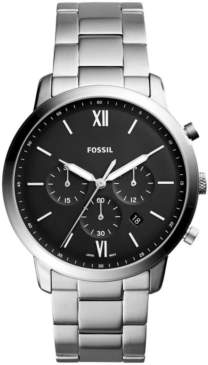 ساعت مچی مردانه فسیل Neutra Chrono کوارتز استیل ضد زنگ، نقره ای، FS5384