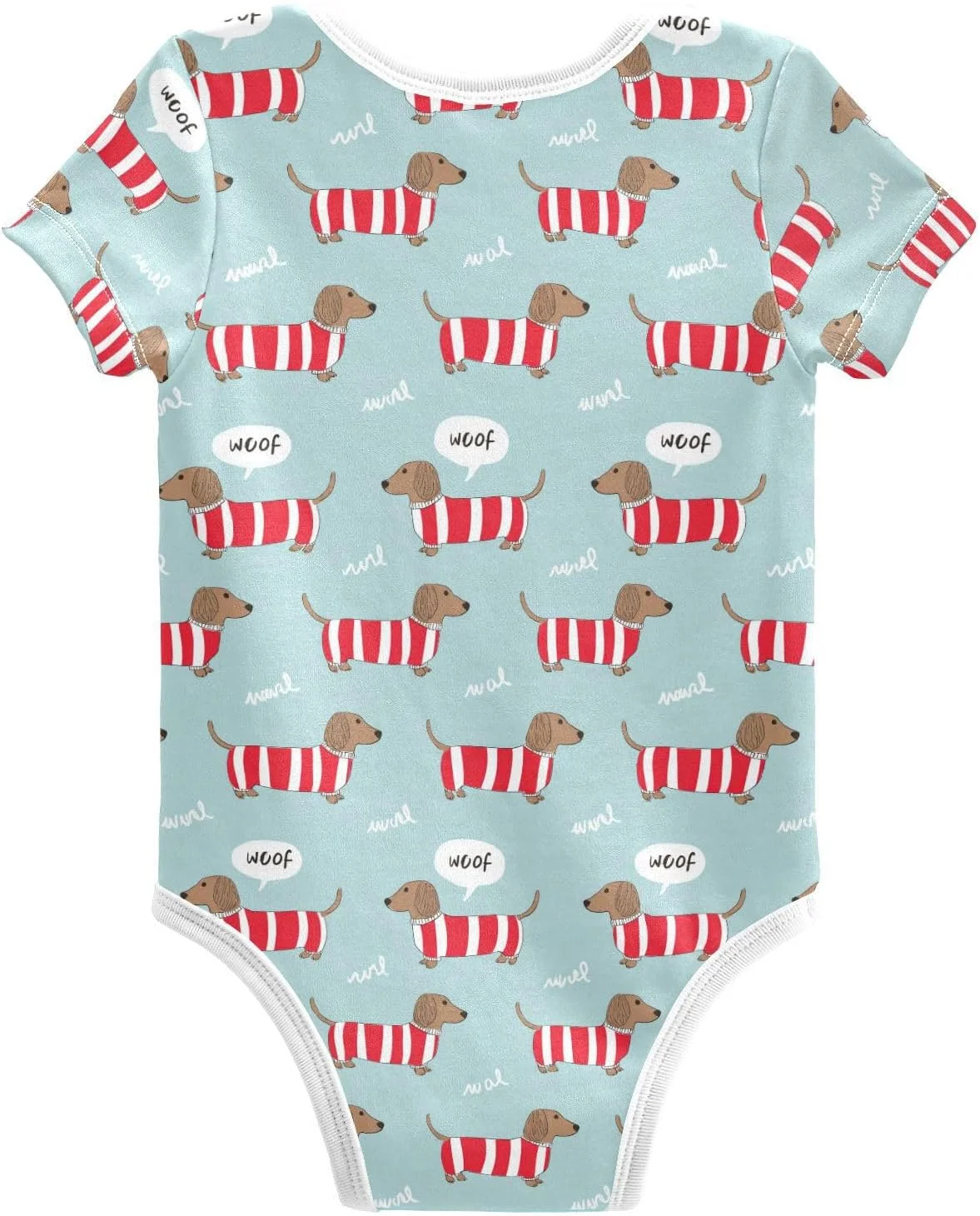 لباس سرهمی آستین کوتاه نوزادی طرح گاو فریزن، لباس نوزادی یونیسکس مناسب پسر و دختر بچه ها سایز 3M