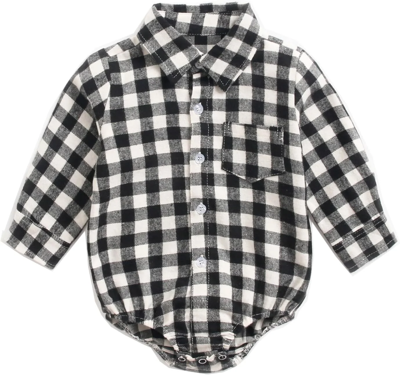 لباس سرهمی آستین کوتاه نوزادی DRHOM، لباس رامپر طرح پیراهن چهارخانه униsex، لباس کودکانه یقه دار، سرهمی بچه گانه، بلوز آستین بلند