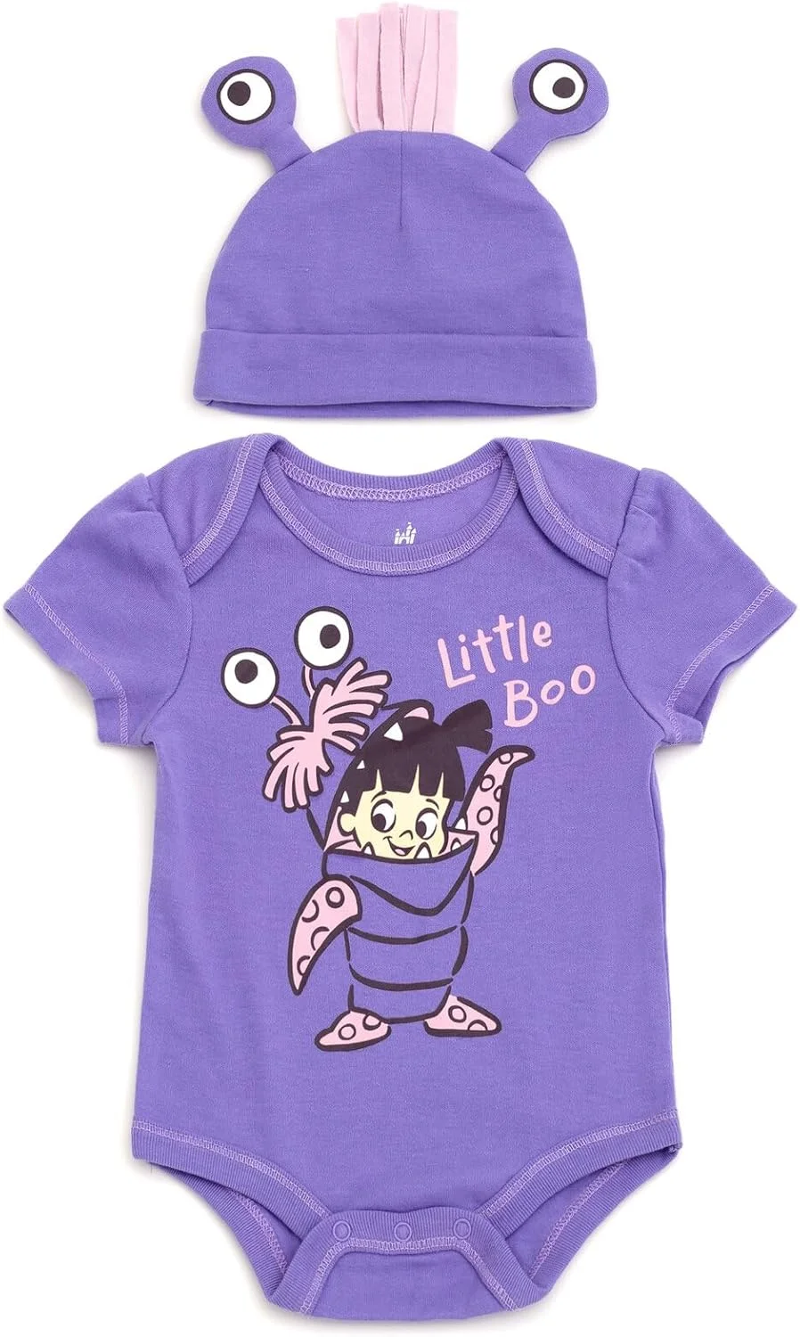 ست بادی و کلاه نوزادی دخترانه دیزنی Monsters Inc. Boo، مناسب برای 3 تا 6 ماه