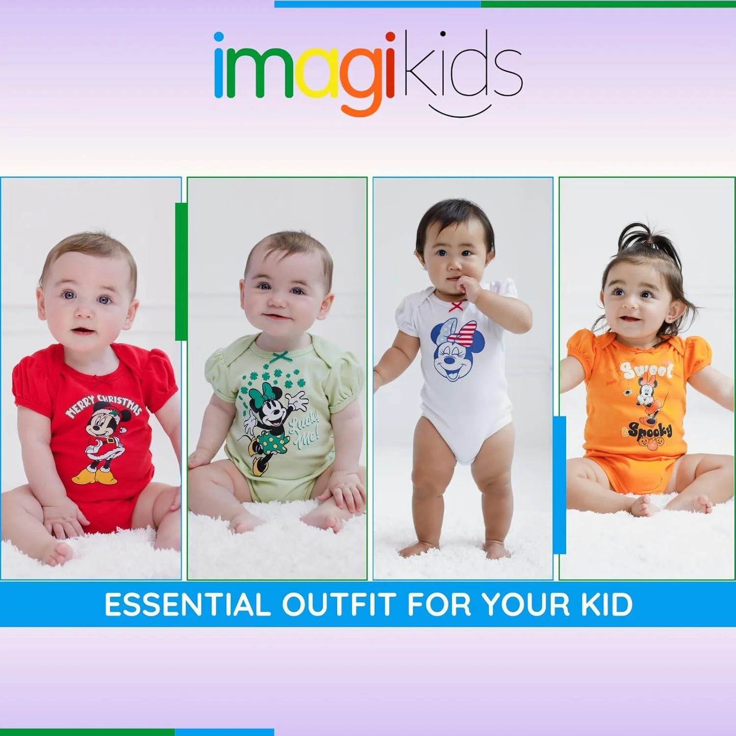 بادی نوزادی دخترانه و پسرانه دیزنی میکی موس و مینی موس برای تعطیلات (از نوزادی تا 24 ماهگی) بادی نوزادی دخترانه و پسرانه دیزنی میکی موس و مینی موس برای تعطیلات (از نوزادی تا 24 ماهگی)