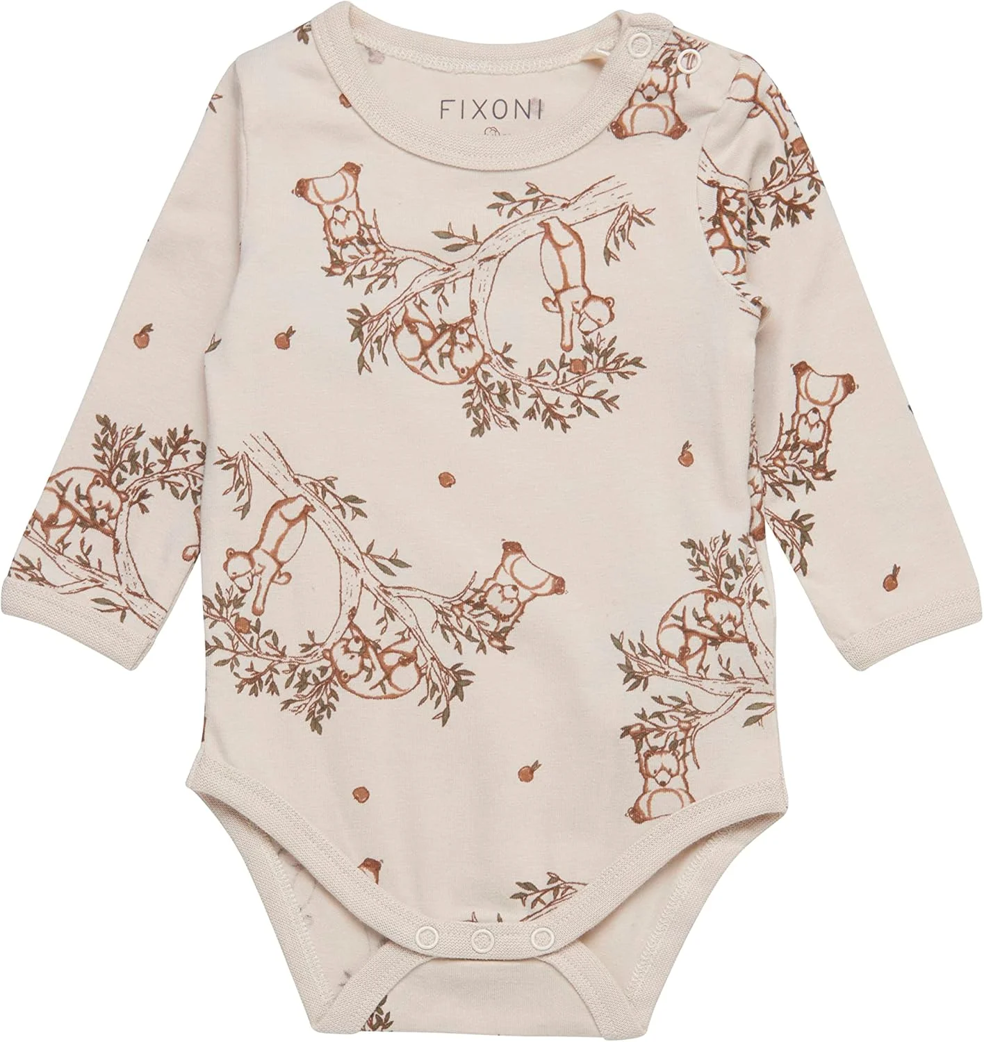 بادی آستین بلند نوزادی فیکسونی طرح دار - ست لباس زیر نوزاد و کودک