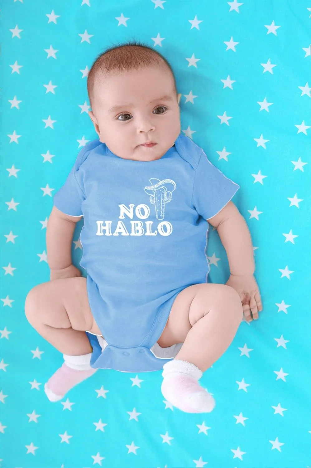 CBTwear No Hablo Espanol - شروع دوزبانه برای کودک - بادی نوزادی خنده دار (نوزاد، آبی روشن) CBTwear No Hablo Espanol - شروع دوزبانه برای کودک - بادی نوزادی خنده دار (نوزاد، آبی روشن)