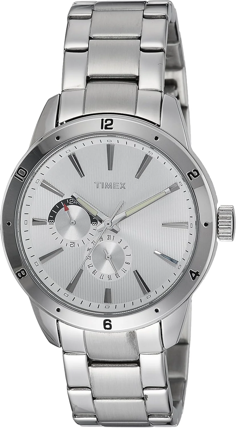 ساعت مچی عقربه‌ای مردانه Timex مدل Fashion با صفحه نقره‌ای - TW000Z102