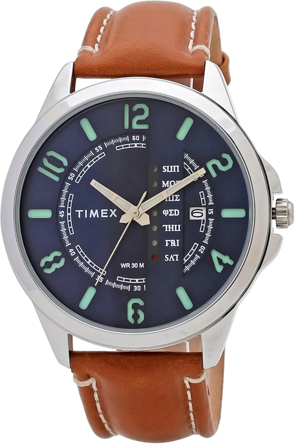 ساعت مچی مردانه Timex آنالوگ صفحه آبی - TWEG16500