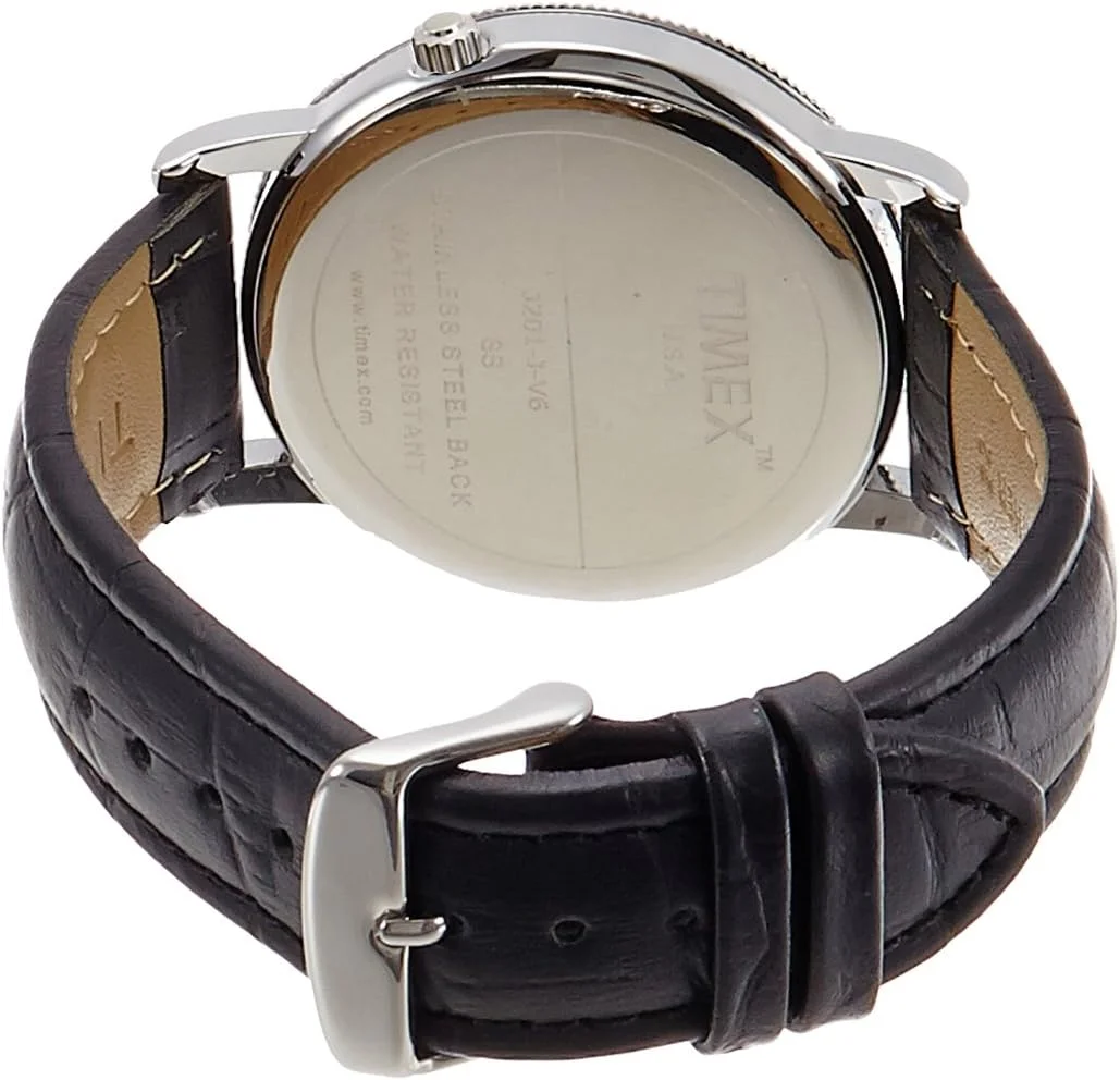 ساعت مچی مردانه آنالوگ Timex E-Class با صفحه نقره ای - J200