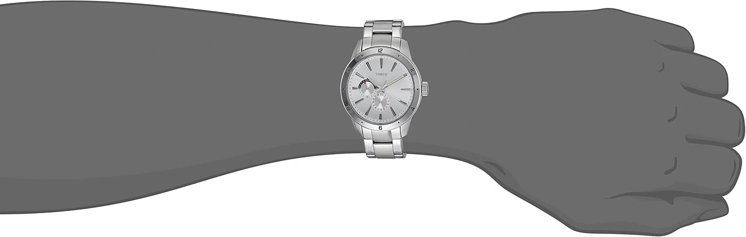 ساعت مچی عقربهای مردانه Timex مدل Fashion با صفحه نقرهای - TW000Z102 ساعت مچی عقربهای مردانه Timex مدل Fashion با صفحه نقرهای - TW000Z102