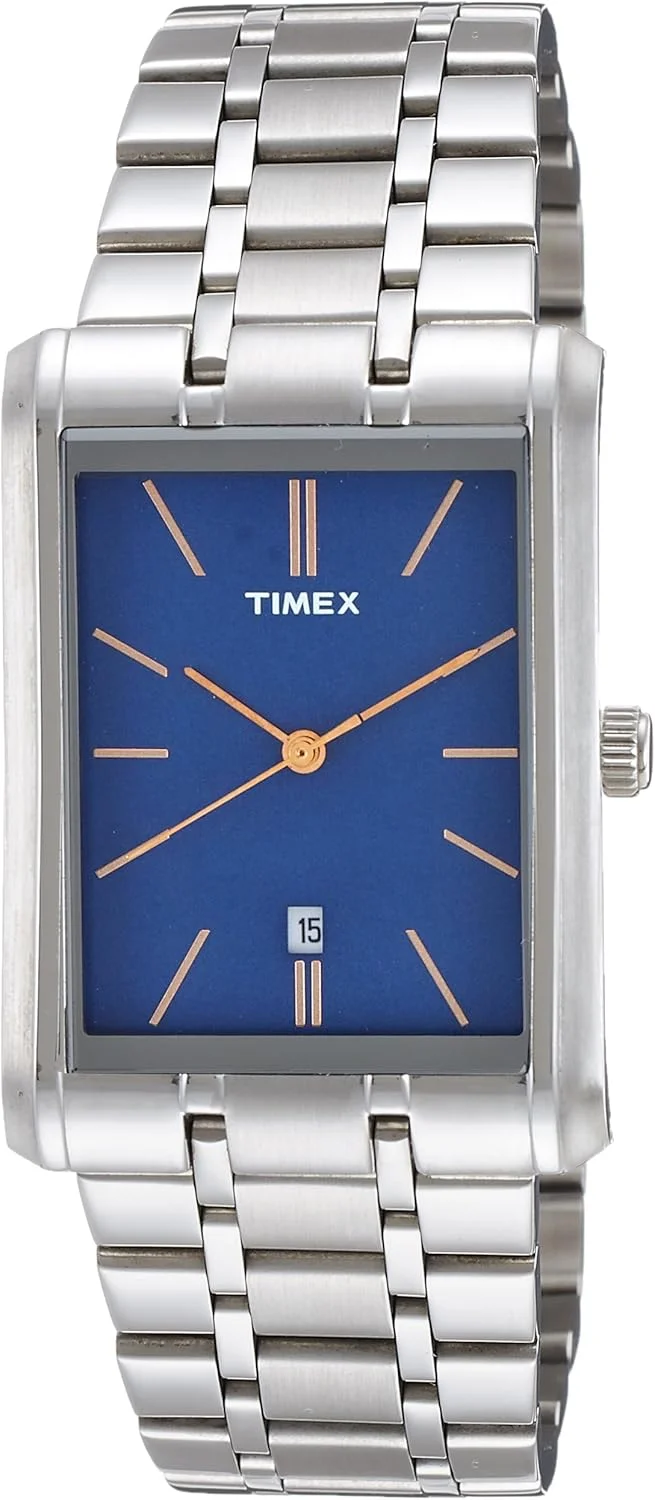 ساعت مچی عقربه‌ای مردانه Timex مدل Fashion با صفحه آبی - TI000M70200، آبی، بند دستبندی