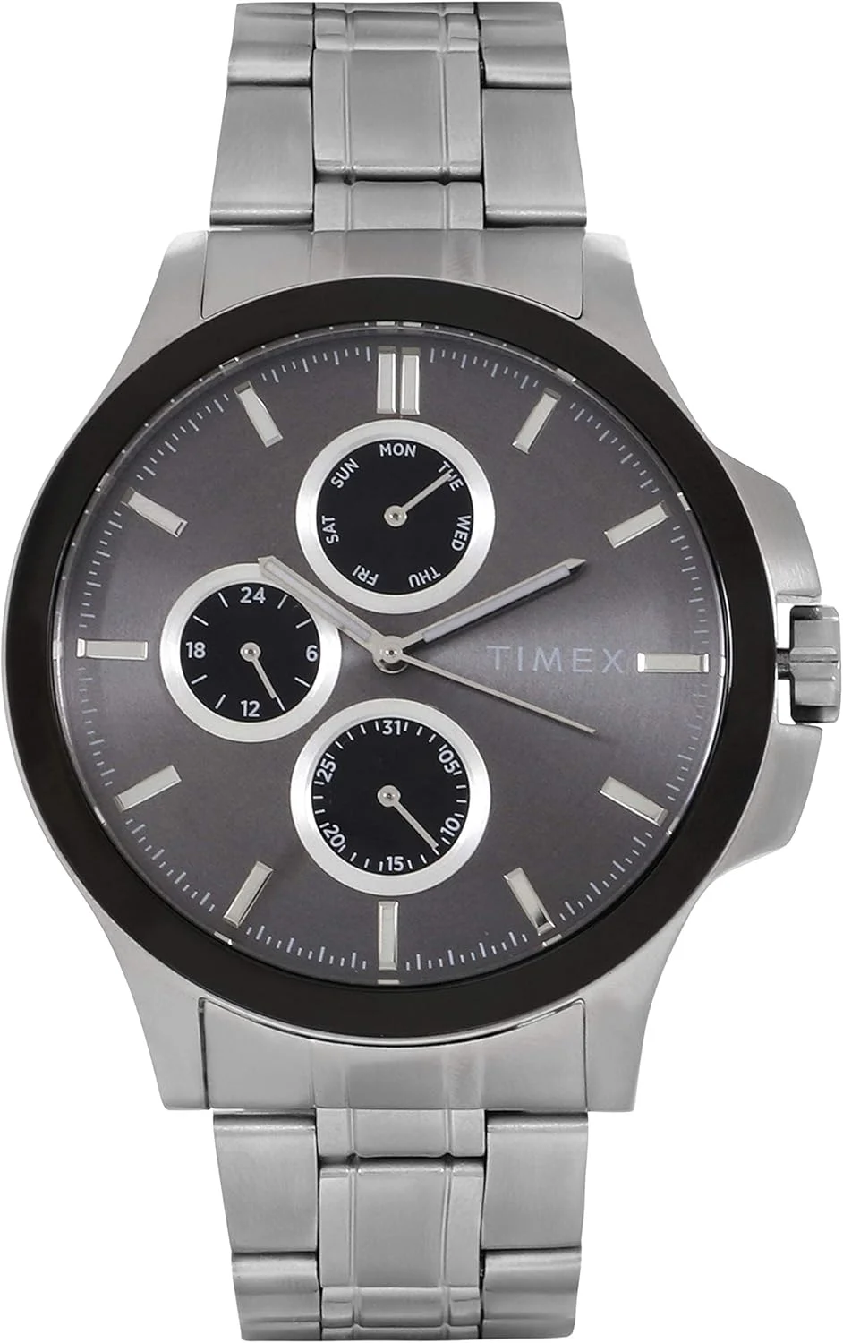 ساعت مچی مردانه Timex آنالوگ صفحه خاکستری - TWEG17005