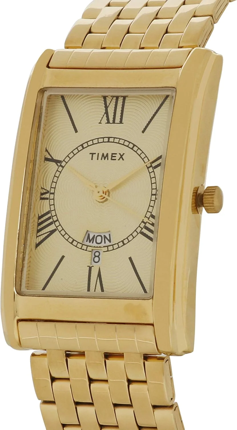 ساعت مچی مردانه آنالوگ TIMEX (صفحه شامپاین بند طلایی) ساعت مچی مردانه آنالوگ TIMEX (صفحه شامپاین بند طلایی)