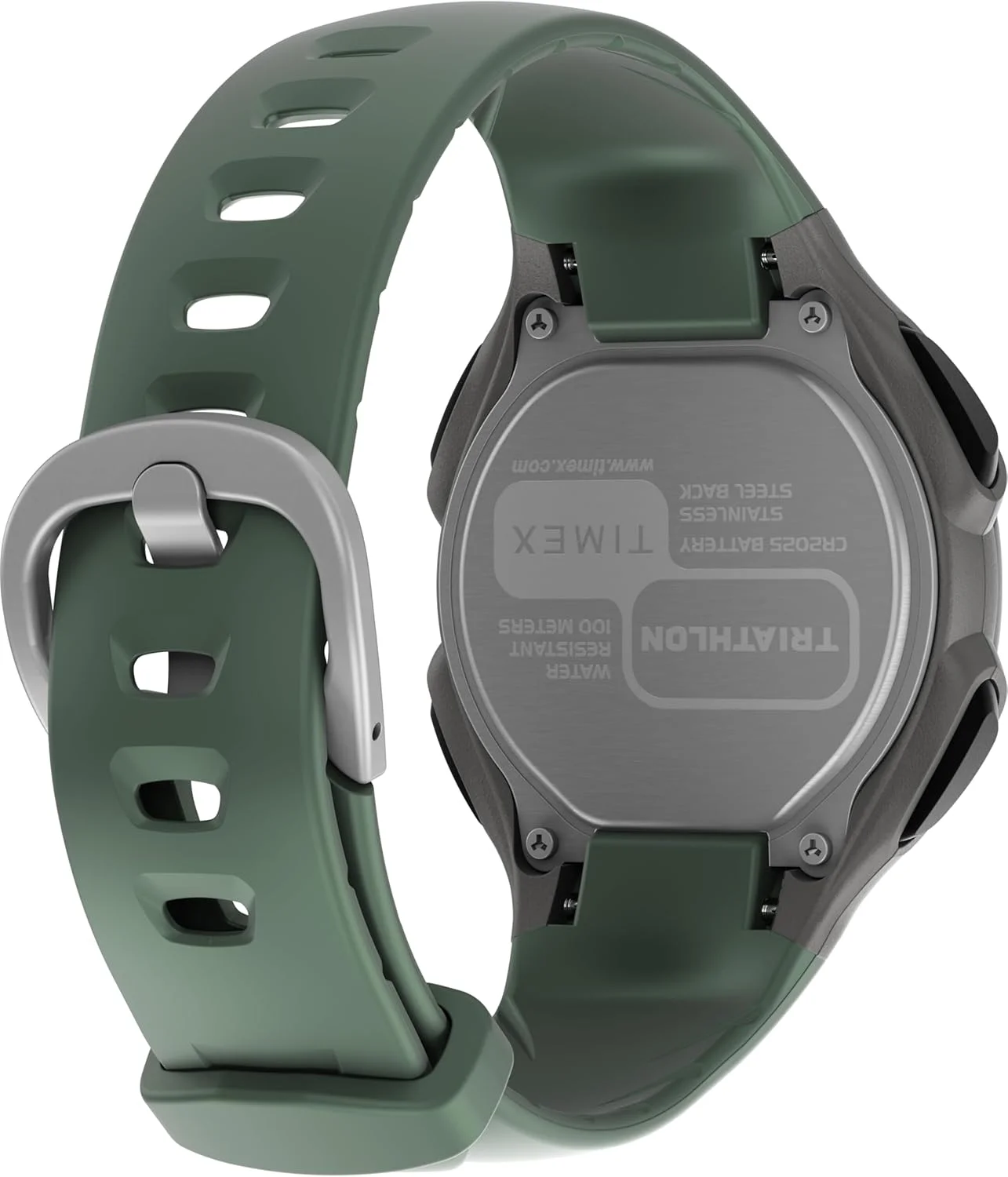 ساعت مردانه تایمکس مدل Triathlon Classic با قطر 38 میلیمتر - بند سبز PU دو تکه با صفحه دیجیتال و قاب مشکی TW5M67300 ساعت مردانه تایمکس مدل Triathlon Classic با قطر 38 میلیمتر - بند سبز PU دو تکه با صفحه دیجیتال و قاب مشکی TW5M67300