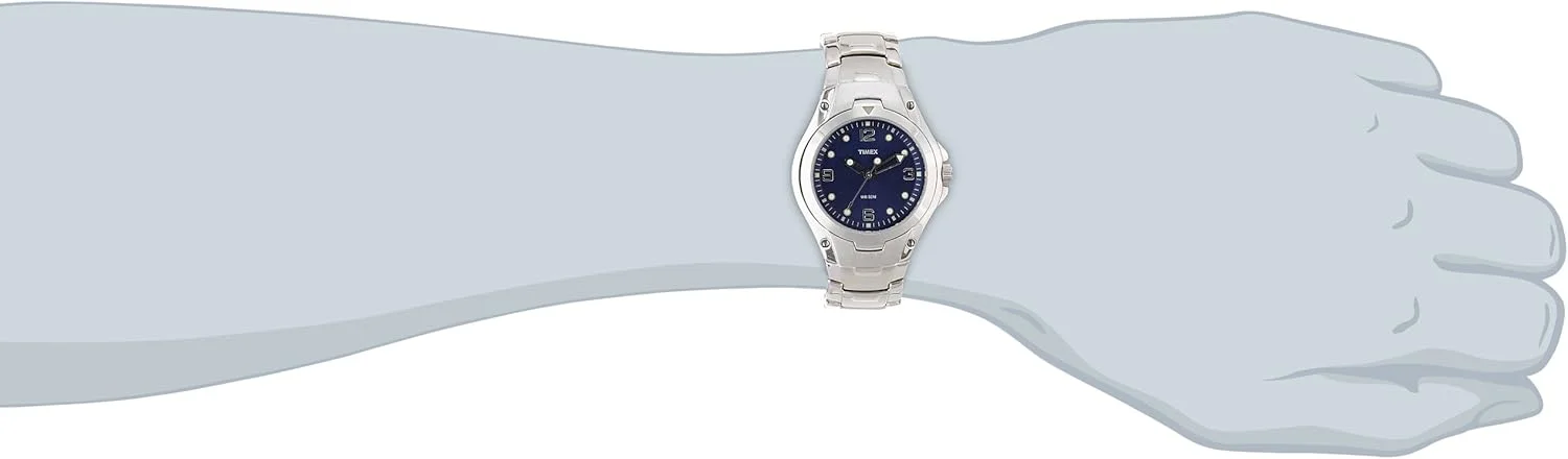 ساعت مچی عقربهای مردانه Timex مدل Fashion با صفحه آبی - T23222، نقرهای، بند ساعت مچی عقربهای مردانه Timex مدل Fashion با صفحه آبی - T23222، نقرهای، بند
