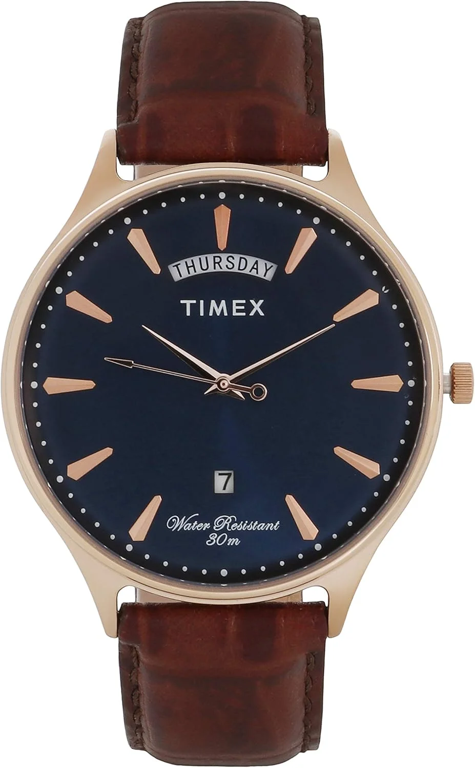 ساعت مچی مردانه Timex با صفحه آبی آنالوگ - TWEG16902