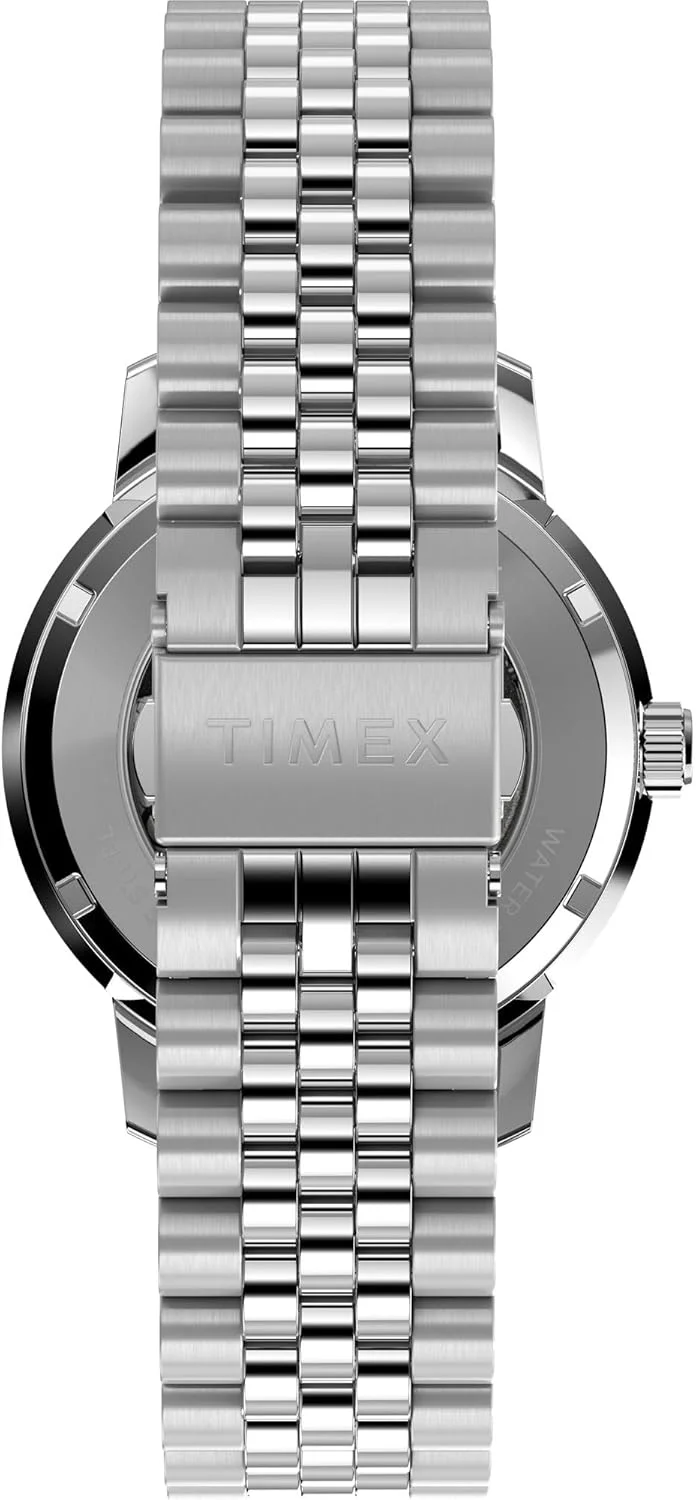 ساعت مردانه Timex Marlin 40mm - بند استیل، قفل سریع، صفحه مشکی، قاب استیل ساعت مردانه Timex Marlin 40mm - بند استیل، قفل سریع، صفحه مشکی، قاب استیل
