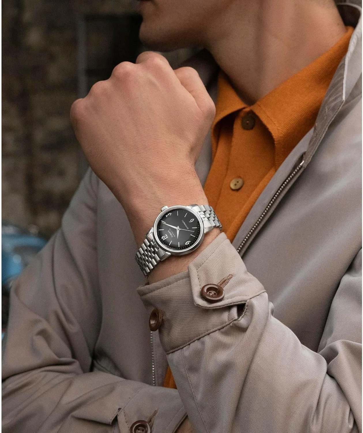 ساعت مردانه Timex Marlin 40mm - بند استیل، قفل سریع، صفحه مشکی، قاب استیل ساعت مردانه Timex Marlin 40mm - بند استیل، قفل سریع، صفحه مشکی، قاب استیل