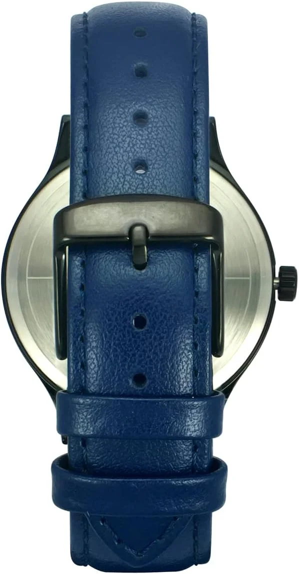 ساعت مچی آنالوگ مردانه TIMEX با صفحه گرد آبی و بند چرمی آبی ضد آب - TWHG03SMU14