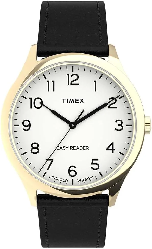 ساعت مچی عقربه‌ای مردانه Timex مدل Easy Reader با بند چرمی