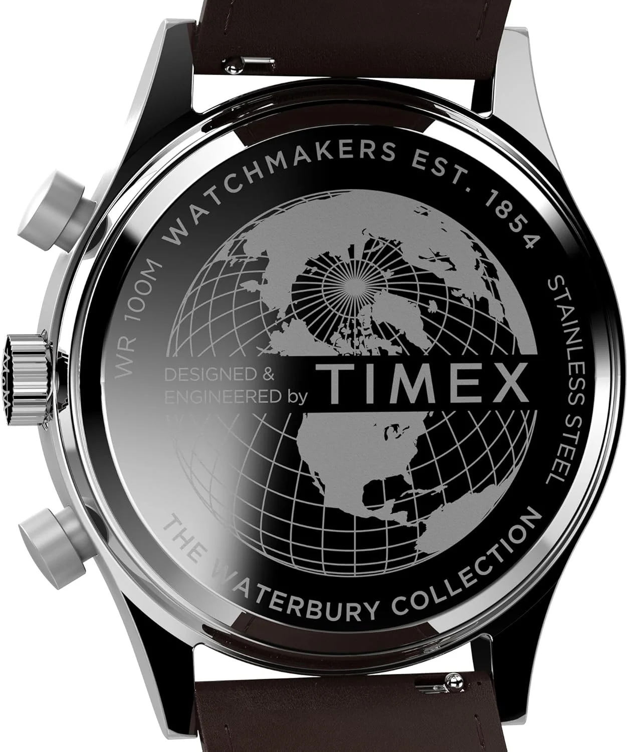 ساعت مچی آنالوگ مردانه TIMEX Waterbury Traditional با صفحه گرد آبی و بند پلاستیکی قهوه ای مقاوم در برابر آب - TW2W47900UJ