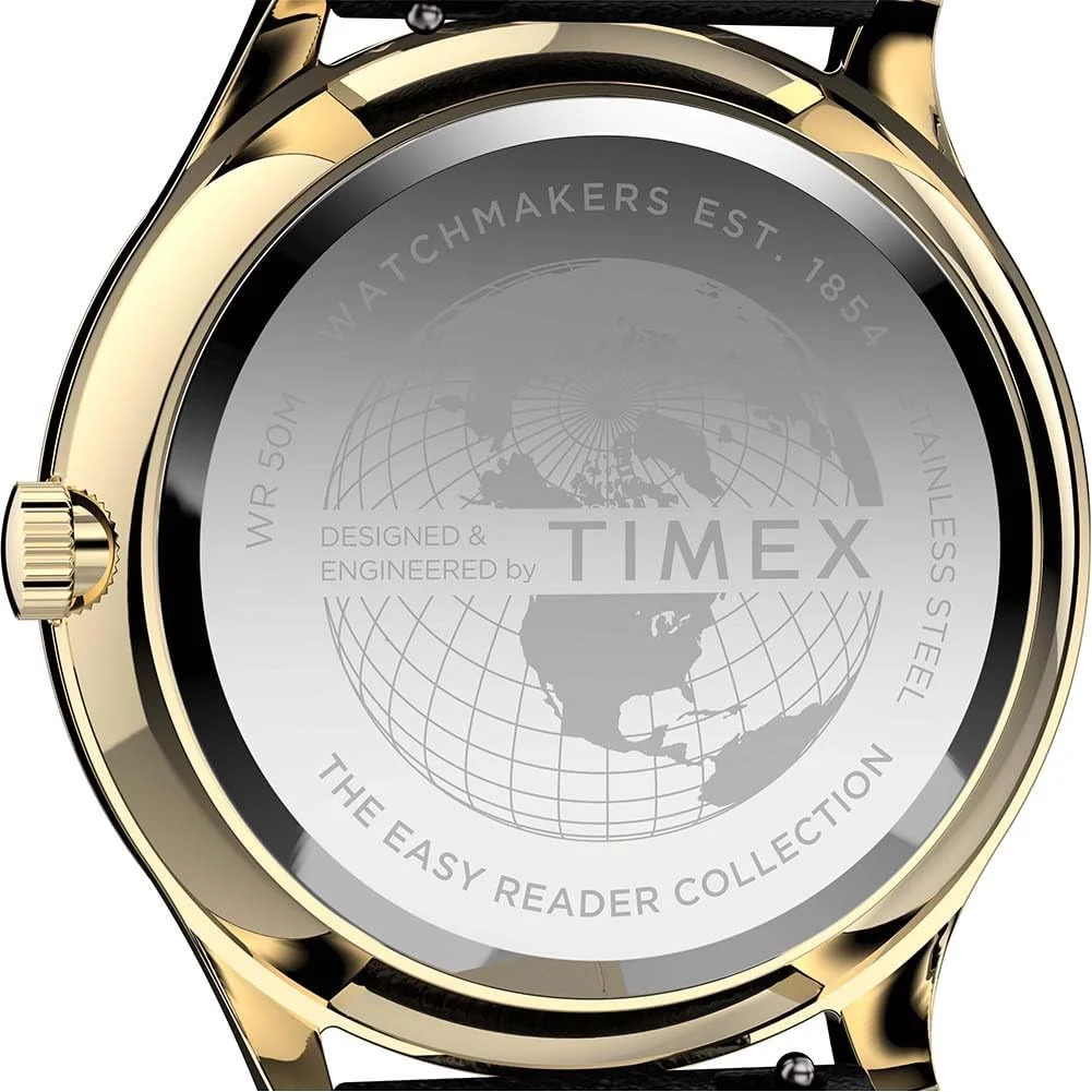 ساعت مچی عقربه‌ای مردانه Timex مدل Easy Reader با بند چرمی