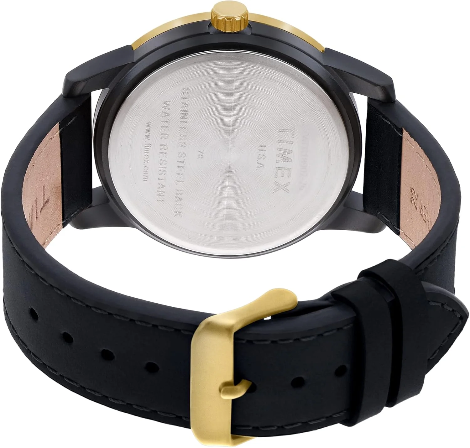 ساعت مچی آنالوگ مردانه TIMEX با صفحه گرد و ضد آب، مشکی، ساعت آنالوگ