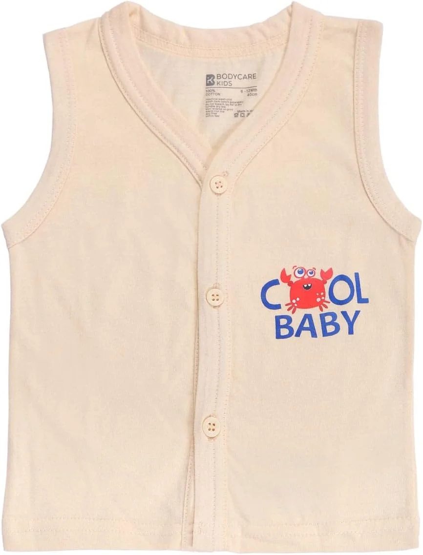 بادی کر تاپ رکابی جلو باز آستین کوتاه унисекс با تن خور معمولی، بسته 3 عددی