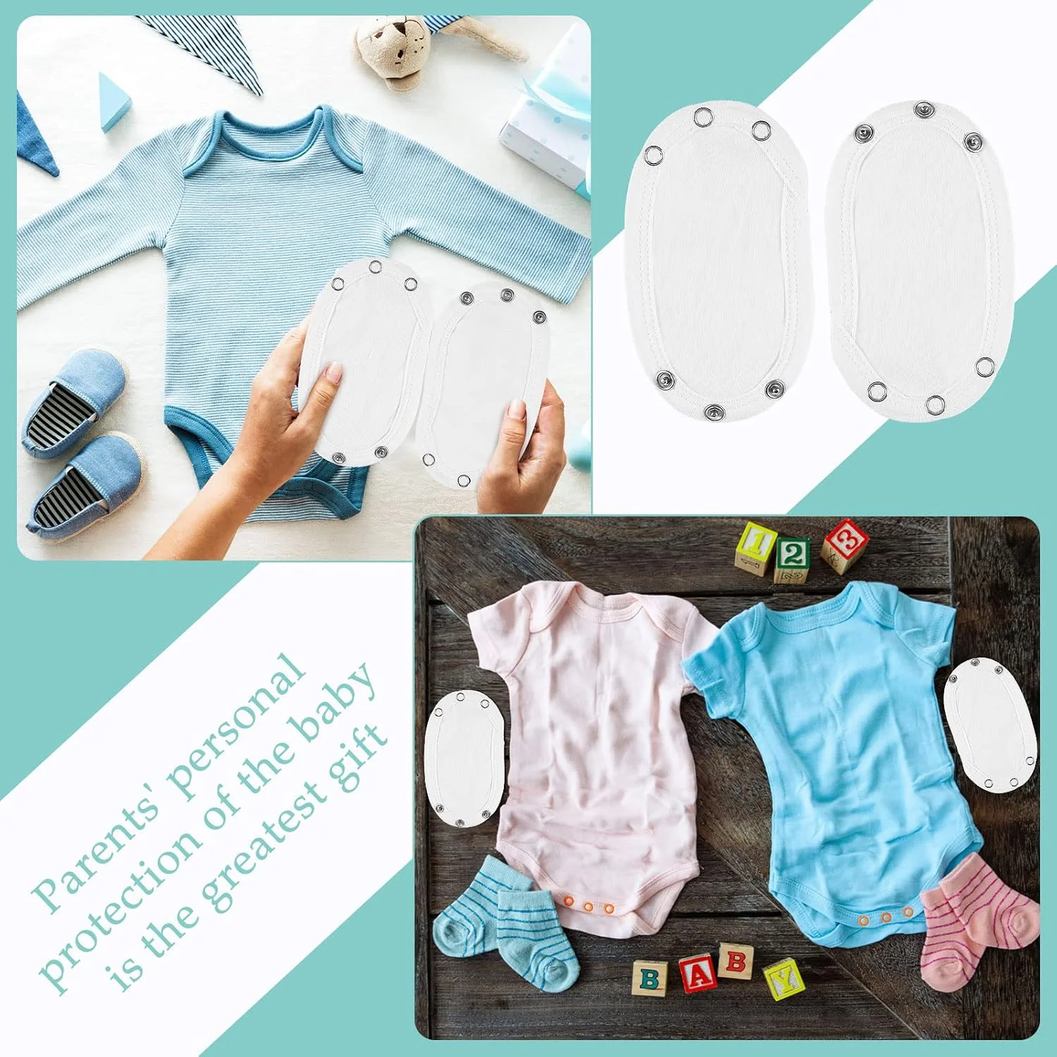 بنکایلور 10 عدد افزایش دهنده بادی نوزادی برای نوزادان پسر و دختر (سفید)، سفید، 13 × 9 سانتی متر / 5 × 3.5 اینچ