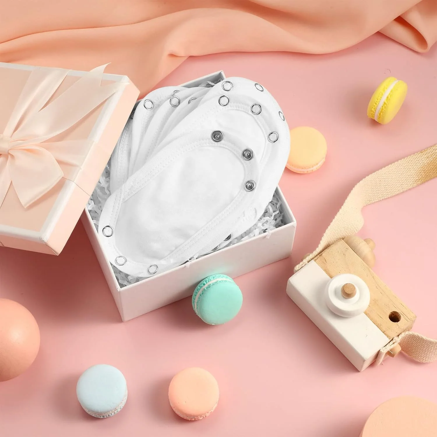 بنکایلور 10 عدد افزایش دهنده بادی نوزادی برای نوزادان پسر و دختر (سفید)، سفید، 13 × 9 سانتی متر / 5 × 3.5 اینچ