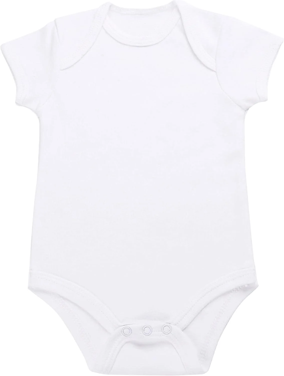 بادی نخی نوزادی 6 عددی آستین کوتاه سفید پسرانه دخترانه بادی نخی نوزادی 6 عددی آستین کوتاه سفید پسرانه دخترانه