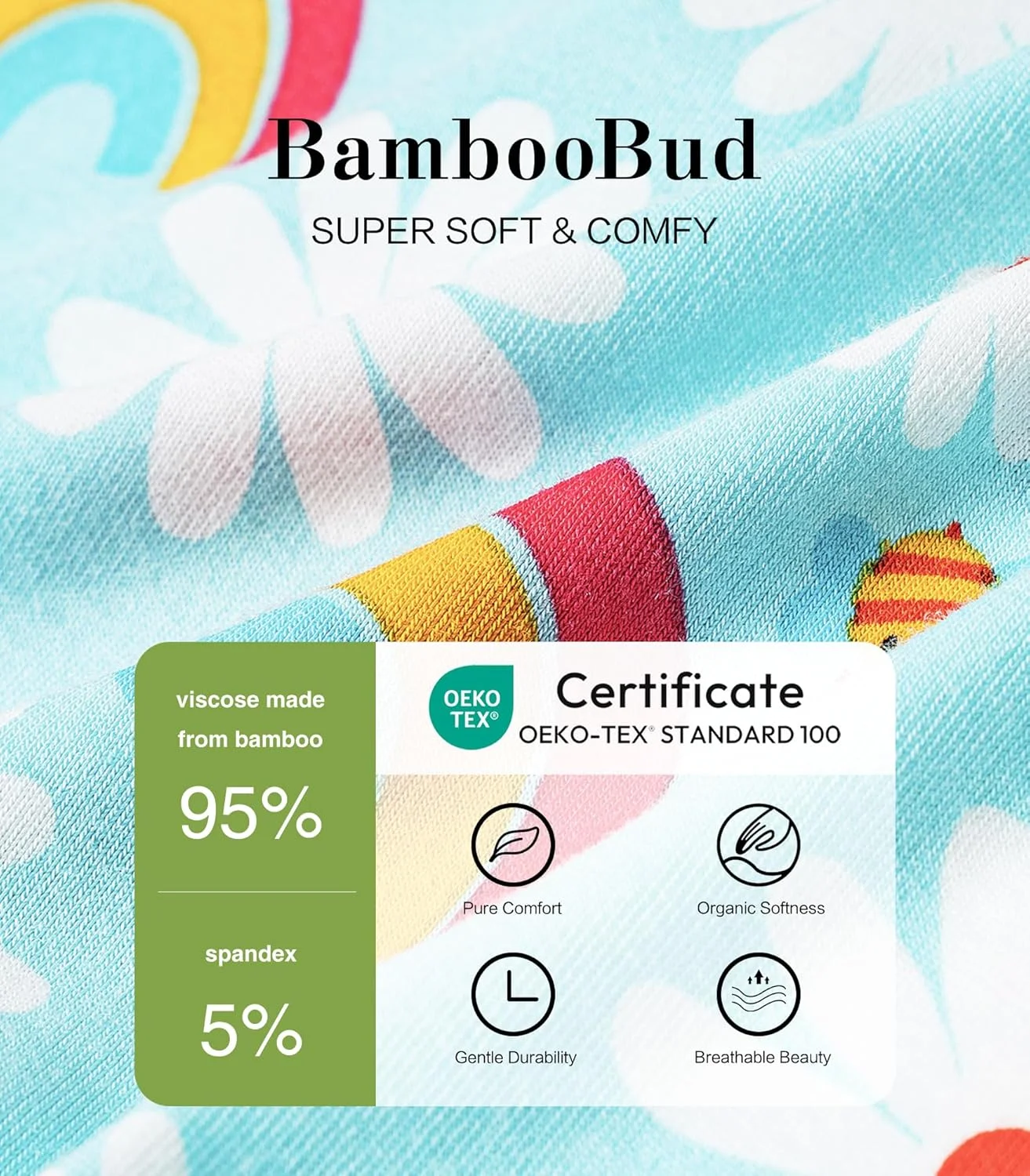 بادی های بدون آستین نوزادی بامبو باد، ویسکوز از بامبو، بادی دخترانه نوزاد، تاپ نوزاد، جامپسوت ارگانیک، لباس نوزاد (3M-24M)، گل بابونه و رنگین کمان، 6-12 ماهگی، A-گل بابونه و رنگین کمان، 3-6 ماهگی