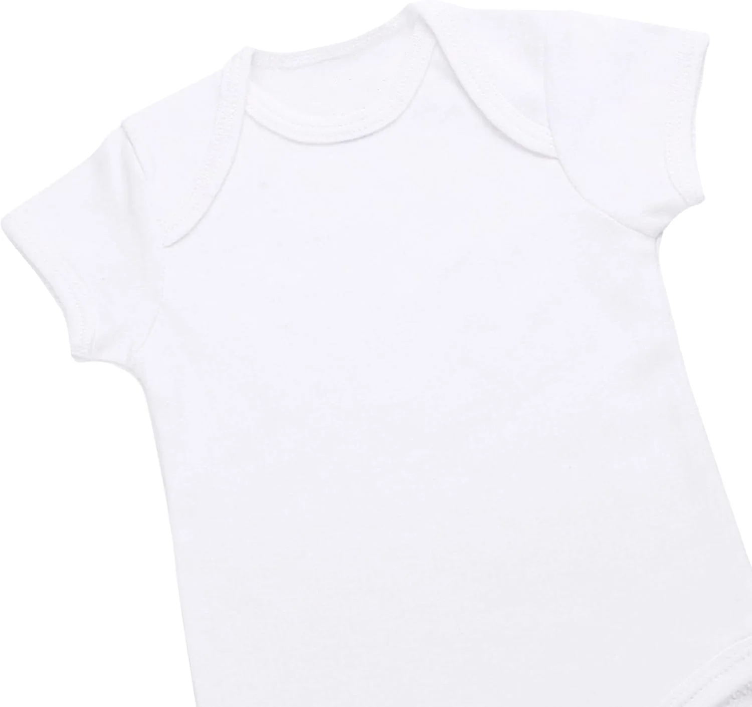 بادی نخی نوزادی 6 عددی آستین کوتاه سفید پسرانه دخترانه بادی نخی نوزادی 6 عددی آستین کوتاه سفید پسرانه دخترانه