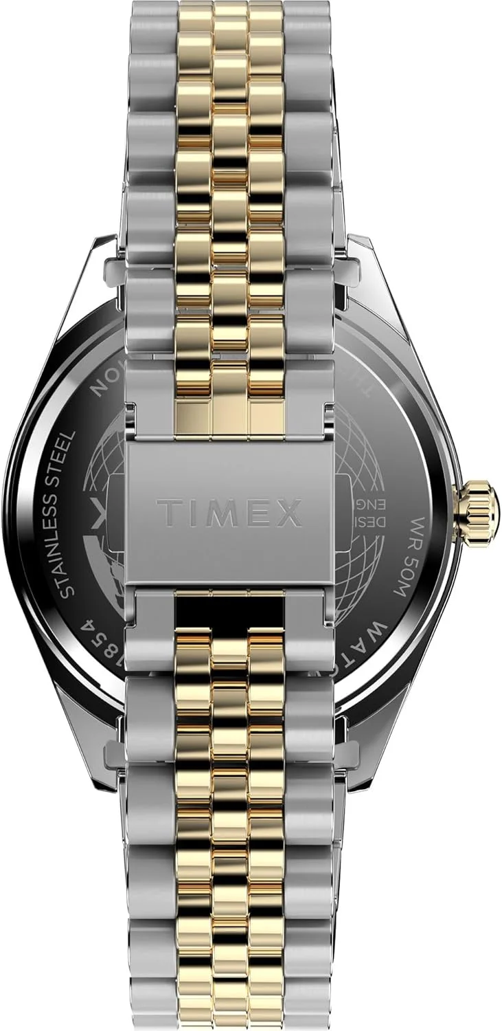 ساعت مچی آنالوگ مردانه TIMEX Legacy با صفحه گرد سبز و بند دستبند استیل ضد زنگ چند رنگ مقاوم در برابر آب - TW2W42800UJ ساعت مچی آنالوگ مردانه TIMEX Legacy با صفحه گرد سبز و بند دستبند استیل ضد زنگ چند رنگ مقاوم در برابر آب - TW2W42800UJ