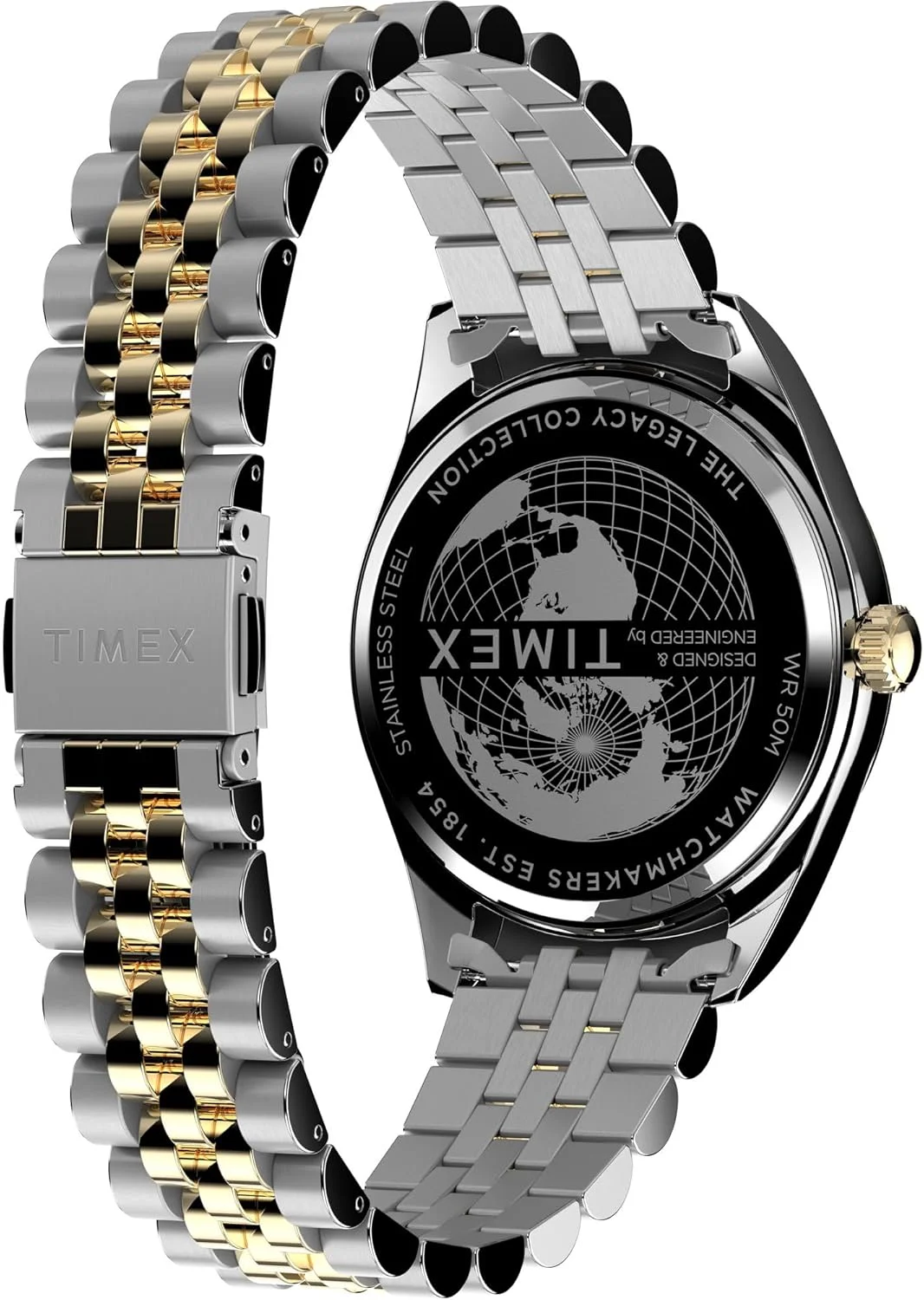ساعت مچی آنالوگ مردانه TIMEX Legacy با صفحه گرد سبز و بند دستبند استیل ضد زنگ چند رنگ مقاوم در برابر آب - TW2W42800UJ ساعت مچی آنالوگ مردانه TIMEX Legacy با صفحه گرد سبز و بند دستبند استیل ضد زنگ چند رنگ مقاوم در برابر آب - TW2W42800UJ