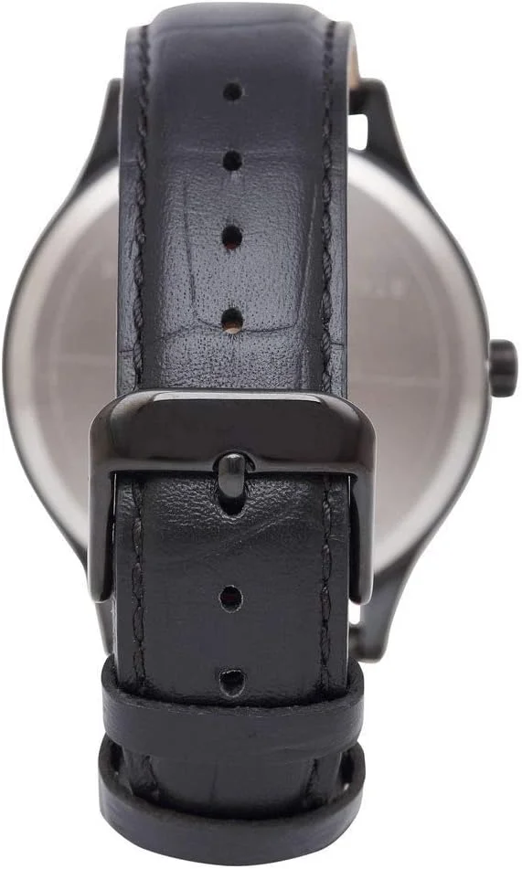 ساعت مچی آنالوگ مردانه TIMEX با صفحه گرد مشکی و بند چرمی مشکی مقاوم در برابر آب - TWEG18403 ساعت مچی آنالوگ مردانه TIMEX با صفحه گرد مشکی و بند چرمی مشکی مقاوم در برابر آب - TWEG18403