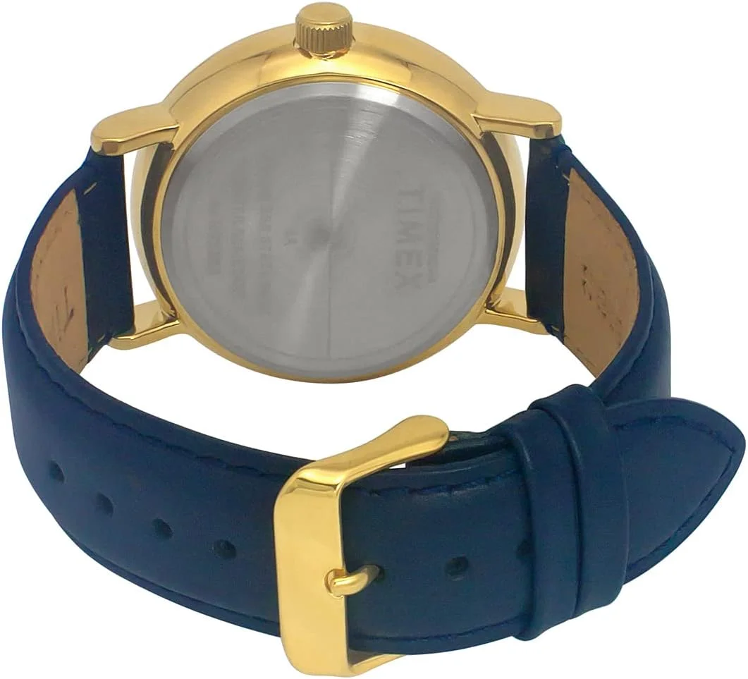 ساعت مچی آنالوگ مردانه TIMEX با صفحه گرد آبی و بند چرمی آبی مقاوم در برابر آب - TWEG20016 ساعت مچی آنالوگ مردانه TIMEX با صفحه گرد آبی و بند چرمی آبی مقاوم در برابر آب - TWEG20016