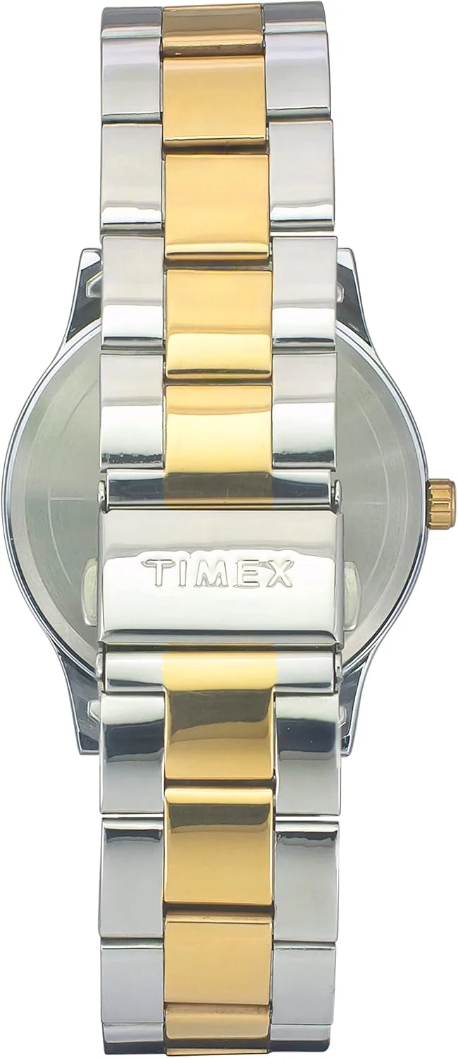 ساعت مچی آنالوگ مردانه TIMEX با صفحه گرد نقره ای و بند دستبند استیل دو رنگ مقاوم در برابر آب - TW0TG8302 ساعت مچی آنالوگ مردانه TIMEX با صفحه گرد نقره ای و بند دستبند استیل دو رنگ مقاوم در برابر آب - TW0TG8302