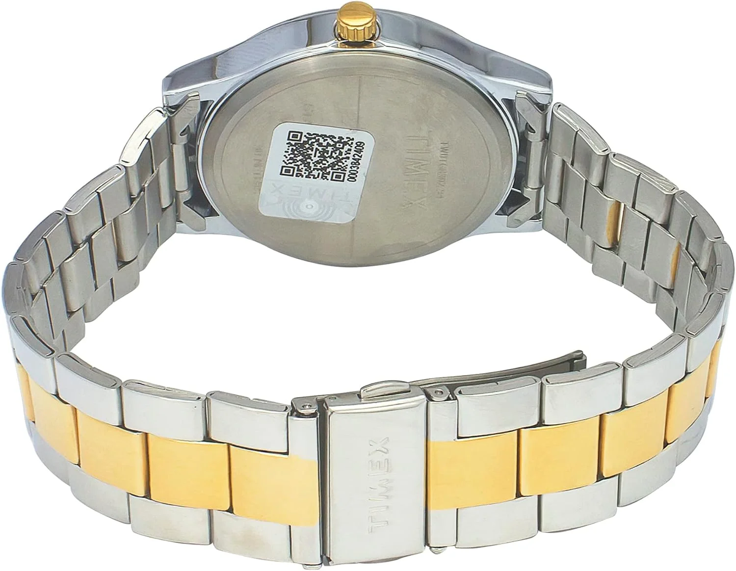 ساعت مچی آنالوگ مردانه TIMEX با صفحه گرد نقره ای و بند دستبند استیل دو رنگ مقاوم در برابر آب - TW0TG8302 ساعت مچی آنالوگ مردانه TIMEX با صفحه گرد نقره ای و بند دستبند استیل دو رنگ مقاوم در برابر آب - TW0TG8302