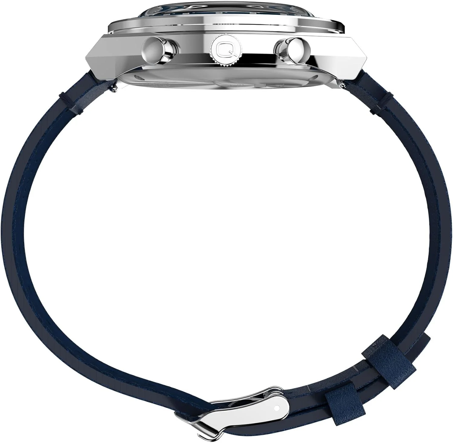 ساعت مچی آنالوگ مردانه TIMEX با الهام از غواصی، صفحه گرد آبی و بند چرمی مشکی مقاوم در برابر آب - TW2W51700UJ