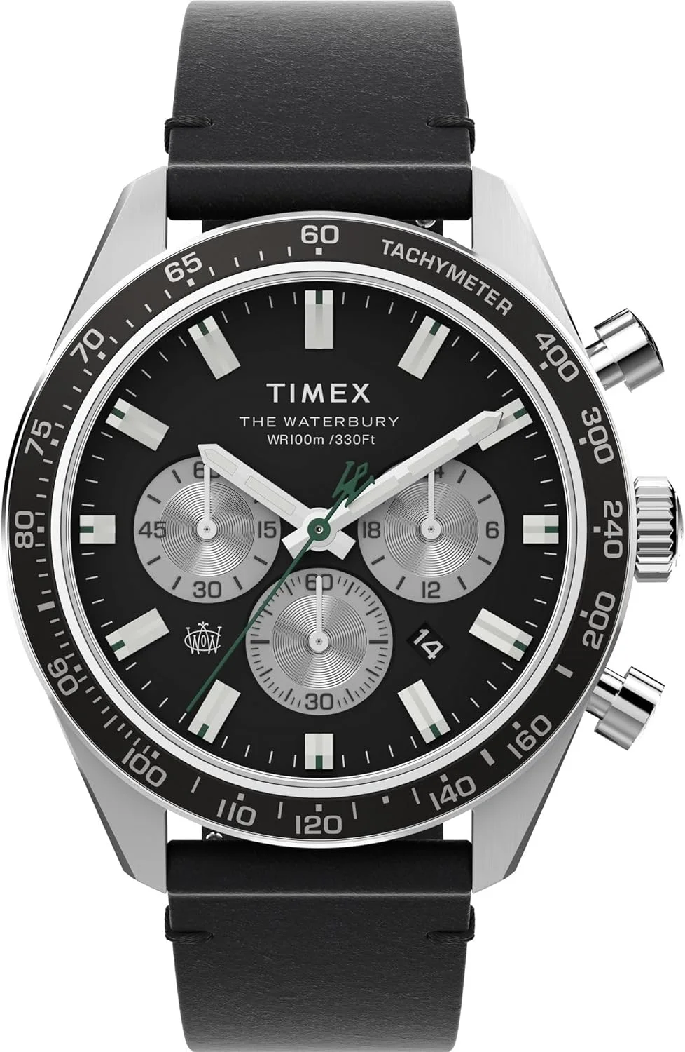 ساعت مچی آنالوگ مردانه TIMEX Waterbury Traditional با صفحه گرد آبی و بند چرمی مشکی مقاوم در برابر آب - TW2V42500UJ