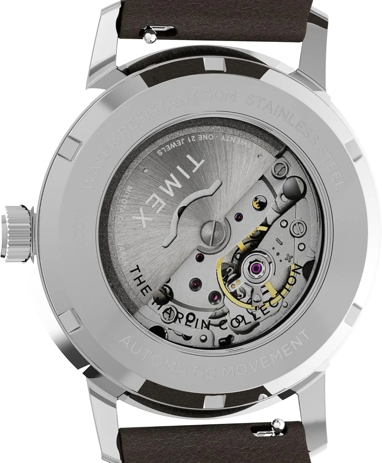 ساعت مچی مردانه اتوماتیک مکانیکی TIMEX Marlin با صفحه گرد آبی و بند چرمی قهوه ای مقاوم در برابر آب - TW2V44500U9 ساعت مچی مردانه اتوماتیک مکانیکی TIMEX Marlin با صفحه گرد آبی و بند چرمی قهوه ای مقاوم در برابر آب - TW2V44500U9