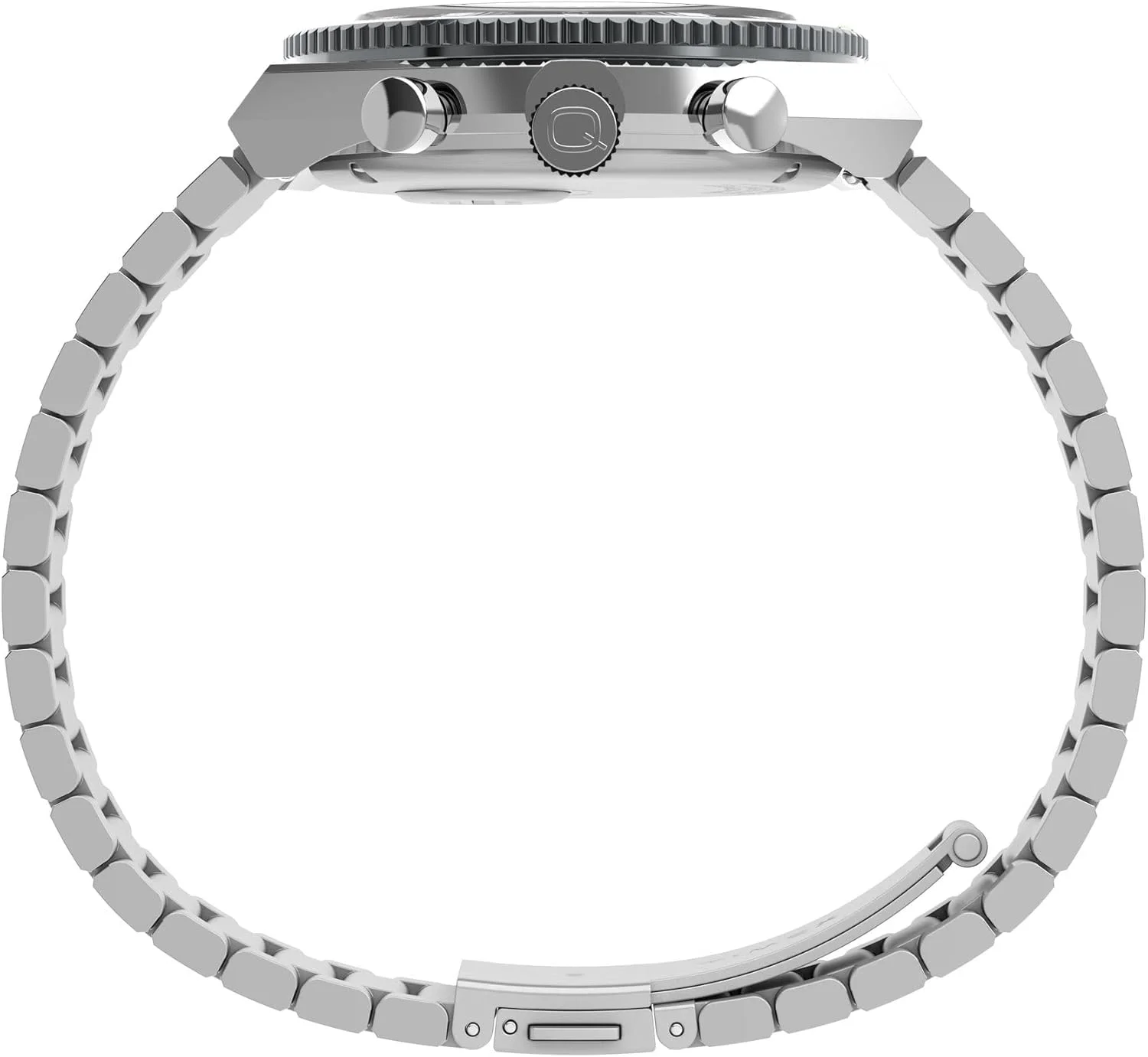 ساعت مچی آنالوگ مردانه TIMEX Q با صفحه گرد سفید و بند استیل ضد زنگ نقره ای مقاوم در برابر آب - TW2V69900UJ